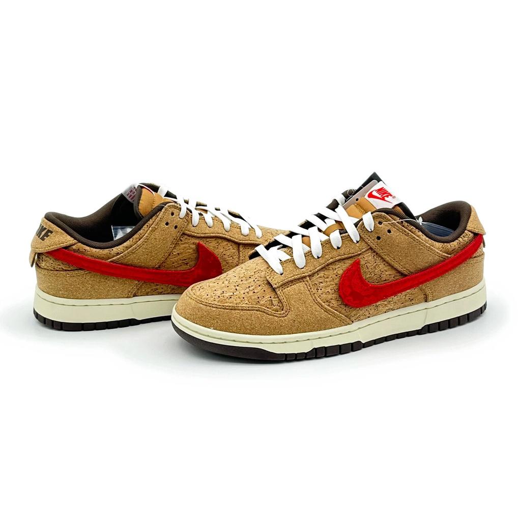 FN0317-121 CLOT × Nike Dunk Low SP Cork Natural Flax Coconut Milk Baroque Brown