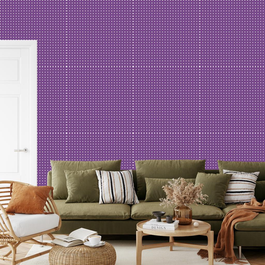 Violet Dots Wallpaper, Purple Center for Living Room and Bedroom 50x1000
