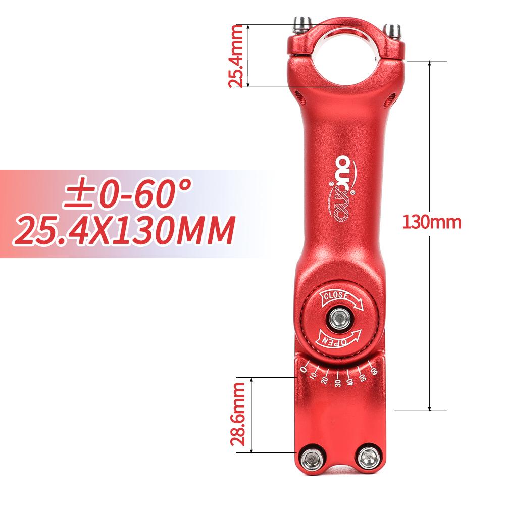 Verstellbarer MTB-Vorbau 0-60 Grad Verstellbarer Vorbau 25,4/31,8 mm Fahrradlenkererhöhung 90-130 mm Bunter Vorbau Fahrradteile