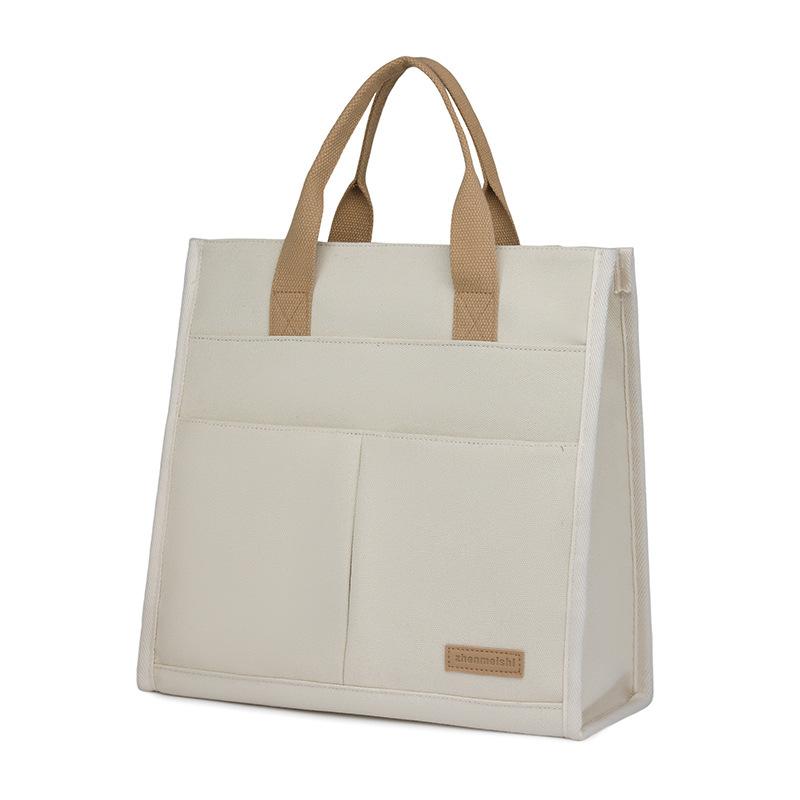 

Женская сумка, легкая, многосекционная, холщовая, дорожная, сумка для компьютера бежевый