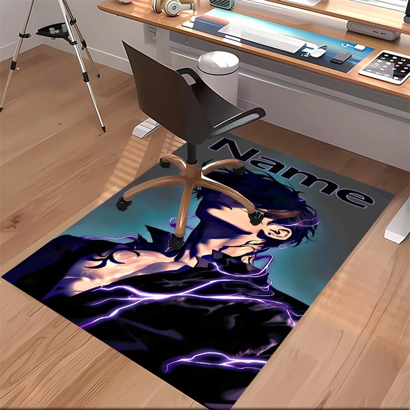 Custom personalization Solo Leveling Print Area Rug - Soft, Washable Non-Slip Indoor Mat,Living Room,Home&Office Decorative Rug
