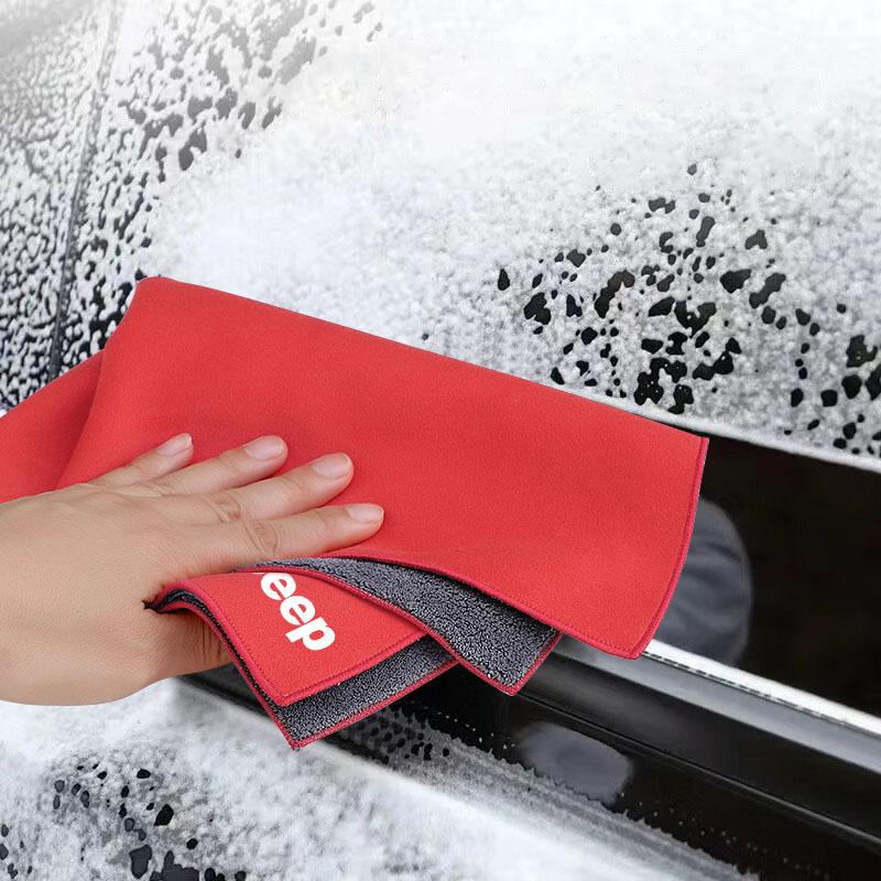 Car Cleaning Soft Brush Car Wash Towel Microfiber Cleaning Rag Cloth Car Goods For JEEP Grand Cherokee WK WK2 KJ KK KL Commander XK Renegade