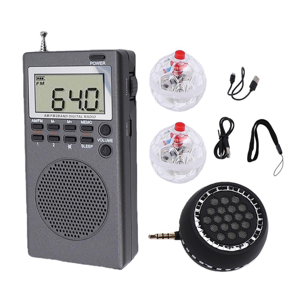 Paranormal Equipment Kit with 2 LED Cat Ball 1 Radio 1 Megaphone for Home Office Outdoor