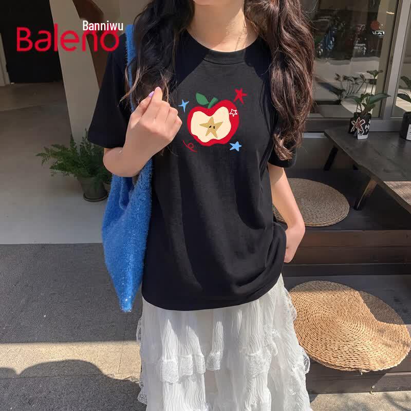 Baleno Women s Apple Print Short Sleeve T-Shirt XL