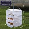 Windproof Foldable Drying Basket with Anti-Mosquito Net for Vegetables, Fish, and Clothes