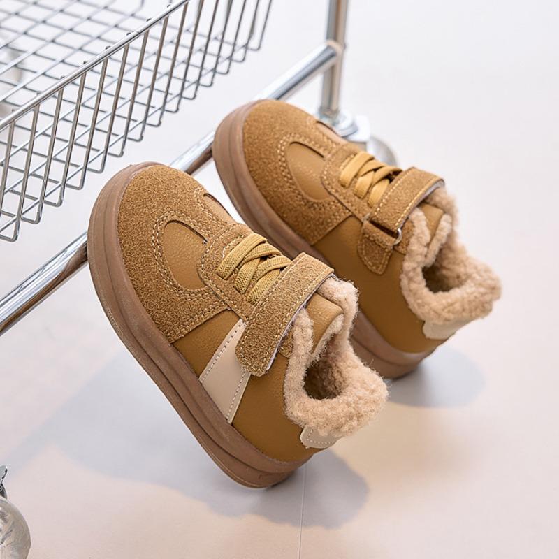 Warm Fleece Lined Low Top Casual Unisex Kids Sneakers For Toddlers