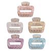 Hair Claw Hollow Square Design Back Head Hair Clip Anti-slip Teeth Strong Grip Shower Hair Clamp Versatile Hair Accessory