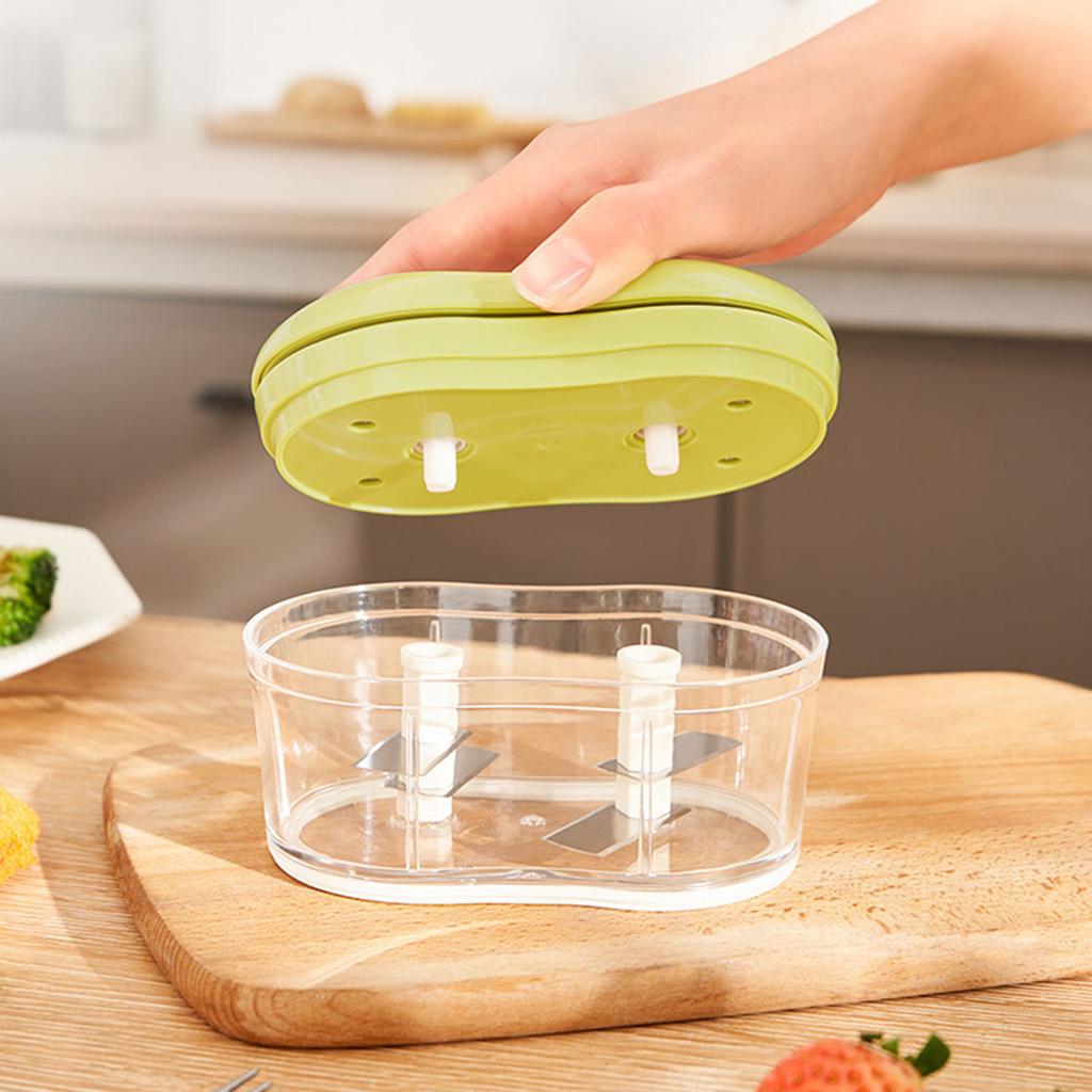 Easy Hand Push Garlic Chopper Manual Vegetable Mincer Portable Food Processor for Home Cooking Household Kitchen Tool