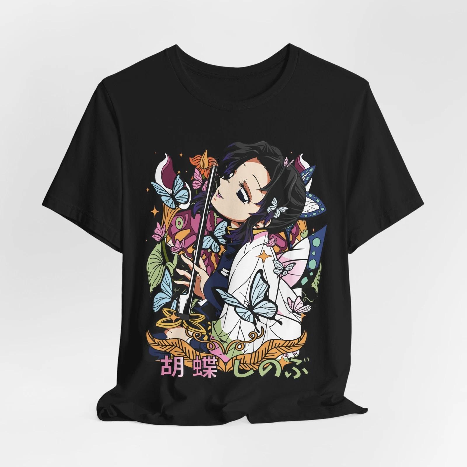 Ninja Anime Pattern Tshirt Demon Slayer Blade Tshirt Mens and Womens Casual Tshirt Summer New Product Cotton Y2K Tshirt S
