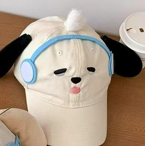 Adorable Plush Rabbit Hat, Korean Style, Face-Slimming Baseball Cap for Outings