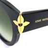 Świetne okulary przeciwsłoneczne LOUIS VUITTON Monogram Flower Edge Oprawka: Czarne Kobiety Z1777E Używane