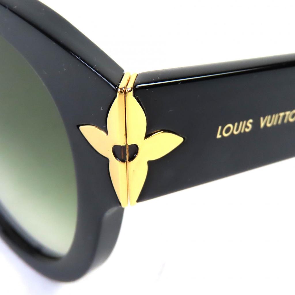 Great LOUIS VUITTON sunglasses Monogram Flower Edge Eyewear Frame: Black Women Z1777E Used