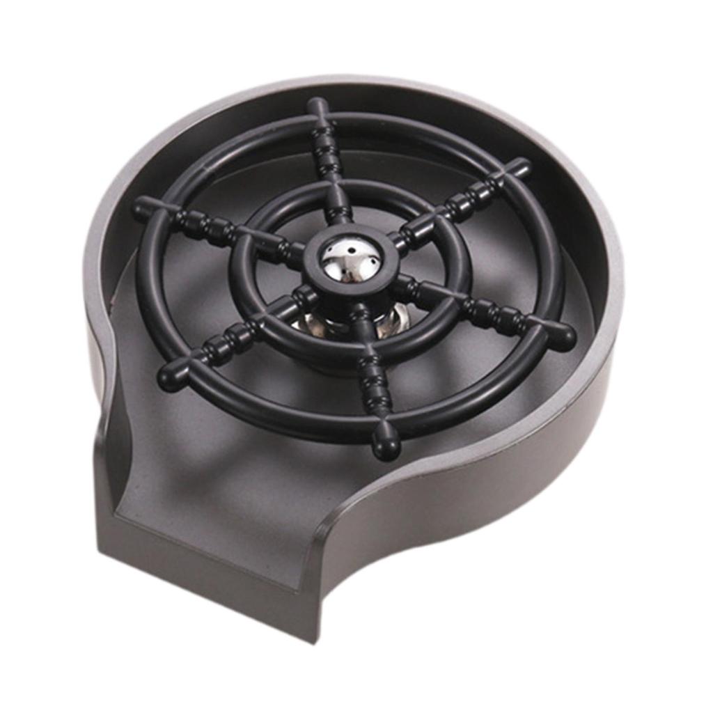 Crystal Clear Glass Cup Rinser for Home and Bar