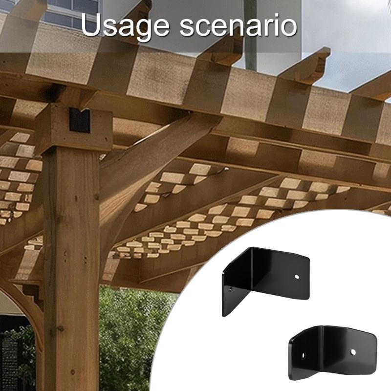 12pc Metal Rafter Clamps For Outdoor Structures Corrosion Resistant Black Hardware With Assembly Fasteners