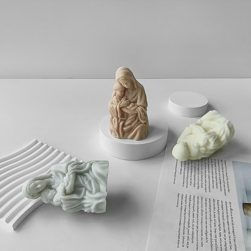 Decorative Mother Hugging Child Silicone Candle Mold Stylish Candle Craft Mold