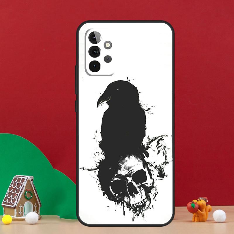 Crow Raven Dark Skull Case For Samsung Galaxy A56 A33 A13 A36 A23 A52 A32 A12 A54 A34 A14 A16 A53 A15 A35 A55 A17