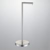 Freestanding Stainless Steel Tissue and Towel Holder with Storage, No-Drill Bathroom Toilet Paper Stand