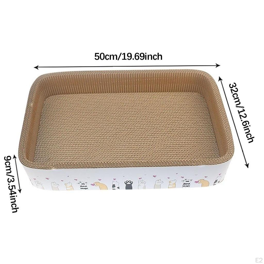 Cat Scratcher Bed Corrugated Paper Scratching Board Wear Resistant Rectangle Cardboard Pad