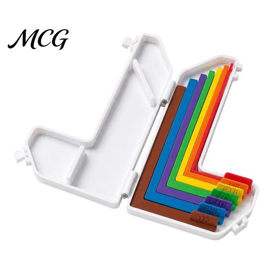 Guida alle Misure per Artigianato 1 Set Strumento di Allineamento, 7 Distanziatori 1/16 1/2 Pollice per Righello per Biglietti Artigianato di Carta Preciso, Kit Fai da Te per Scrapbooking