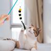 Yousheng Interactive Cat Teaser Toy Retractable Rope Funny Cat Stick Teasing Wand with Bells Elastic Cord Kittens Chew-Proof Teaser Stick