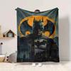 1pc Batman Cityscape Flannel Throw Blanket - HD Printed Lightweight Soft Warm All-Season Blanket for Sofa, Bed, Travel, Camping 073
