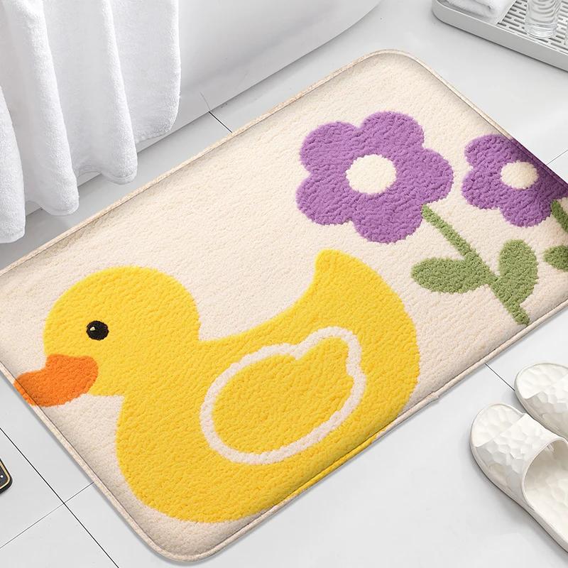 Schattige Gele Eend Badmat Antislip Vloermat Cartoon Schattige Badkamermat Douche, Wasruimte, Entree Mat 40X60CM