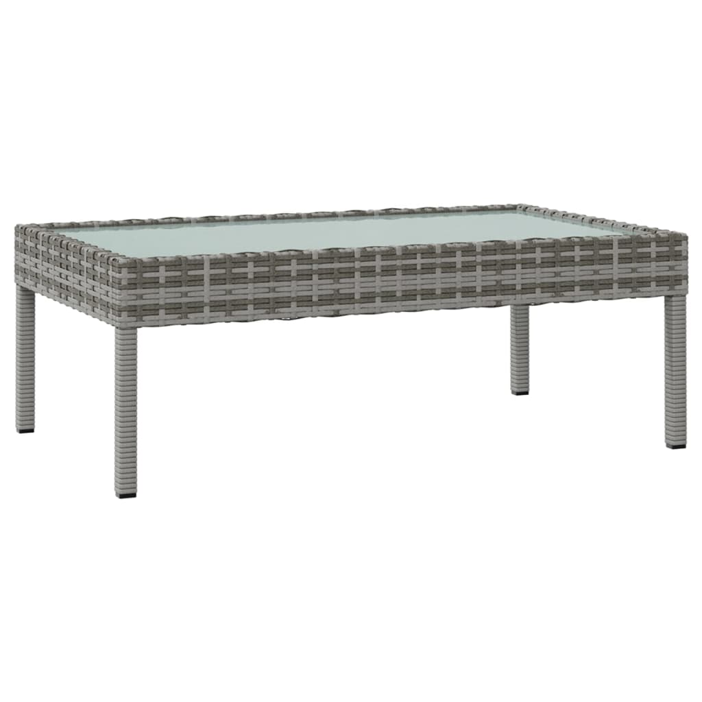 8 piece garden lounge set with cushions poly rattan gray