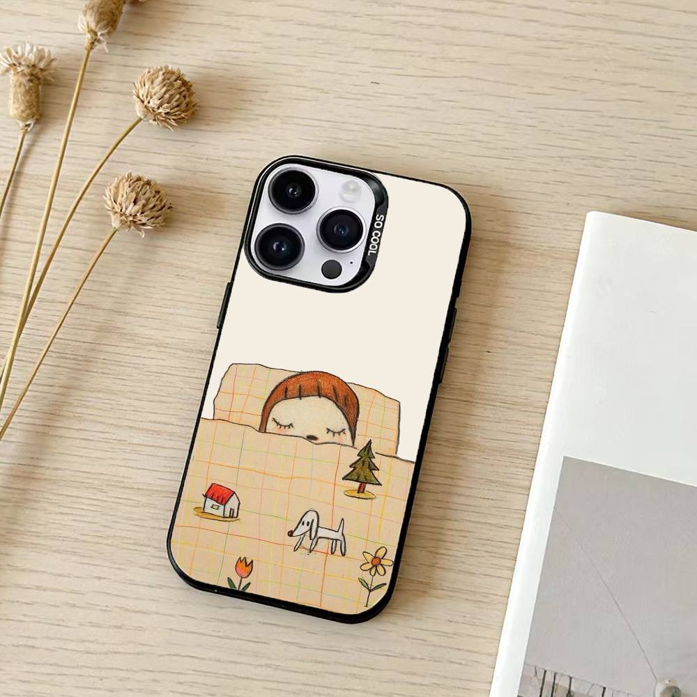 Cute Y-Yoshitomo Nara Phone Case For iPhone 17,16,15,14,13,12,11,Pro Max,Plus Candy Silver Cover iPhone16pro