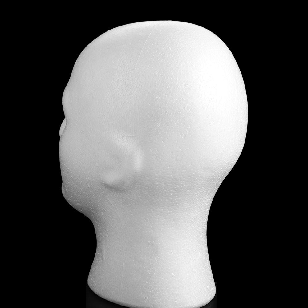 White Foam Head Model Wig Display Stand Rack Shopping Mall Closet Holder Male Mannequin Head