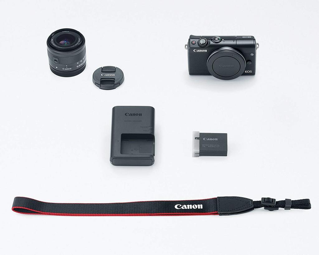 Canon EOS M100 Mirrorless Camera with IS STM Lens Kit EOSM100BK1545ISSTMLK EF-M15-45 (Black)