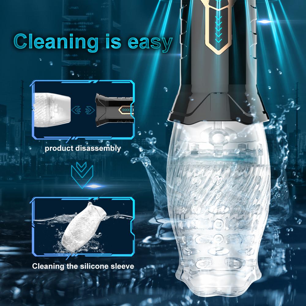 New Male 5 Speed Rotation 10 Modes Vibrating Masturbator Real Blowjob Glans Trainer Penis Massage Male Masturbator Glans Vibrator Male Sex Toy