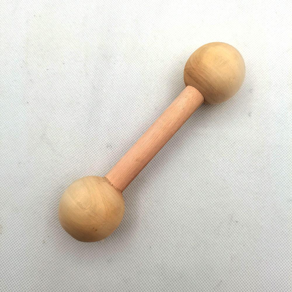 Children's Wooden Dumbbells - Round & Square Heads for Fitness, Sound, and Play