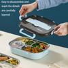 Lunch Box 304 Stainless Divider Bento Box Thickened Thermal Retention Heating Lunch Box Students Office Lunch Box