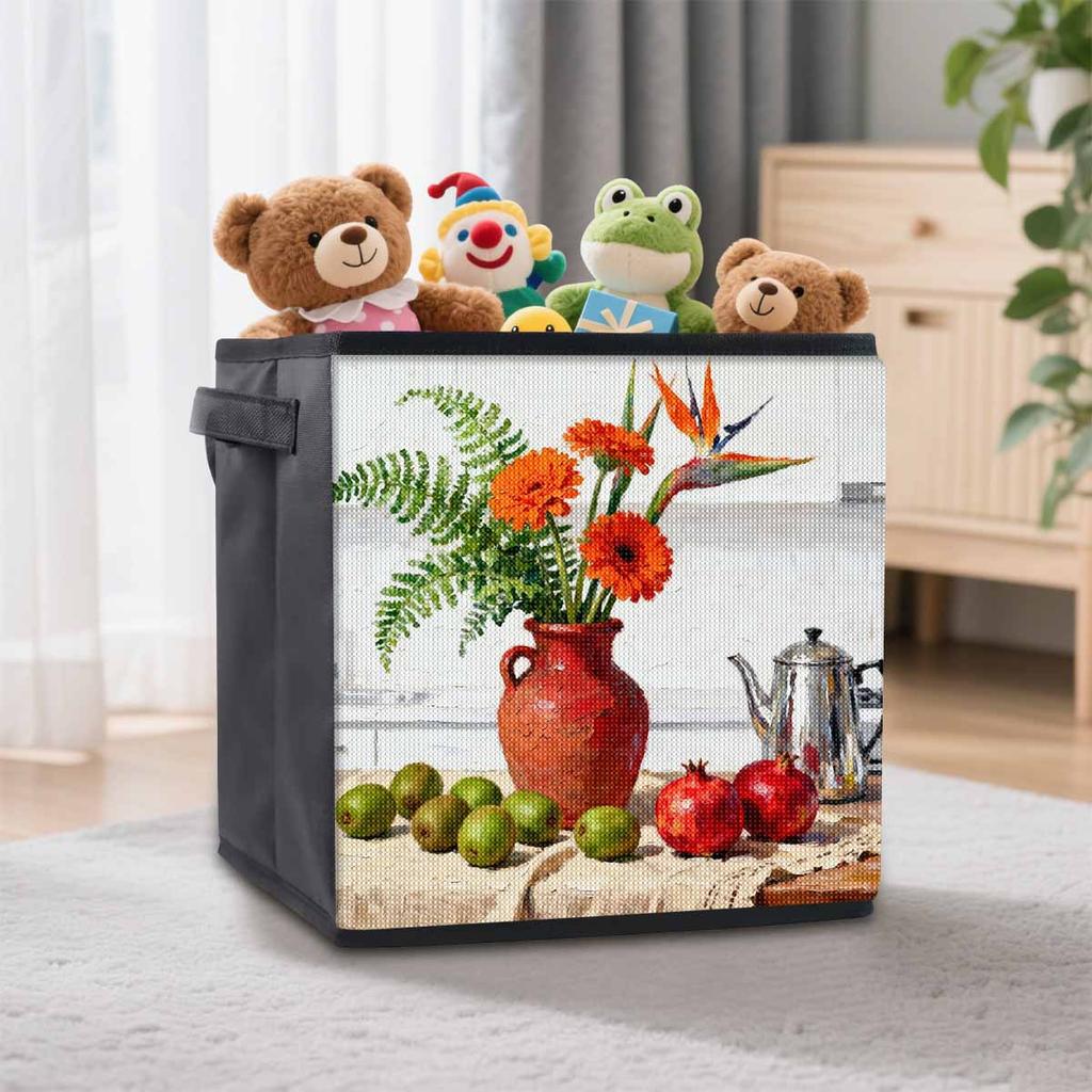 5D Diamond Painting Storage Basket Vases and Fruits Full Round Drill Mosaic Diamond Embroidery Belief In Heart Cross Stitch Kits Home Decor Home Decor