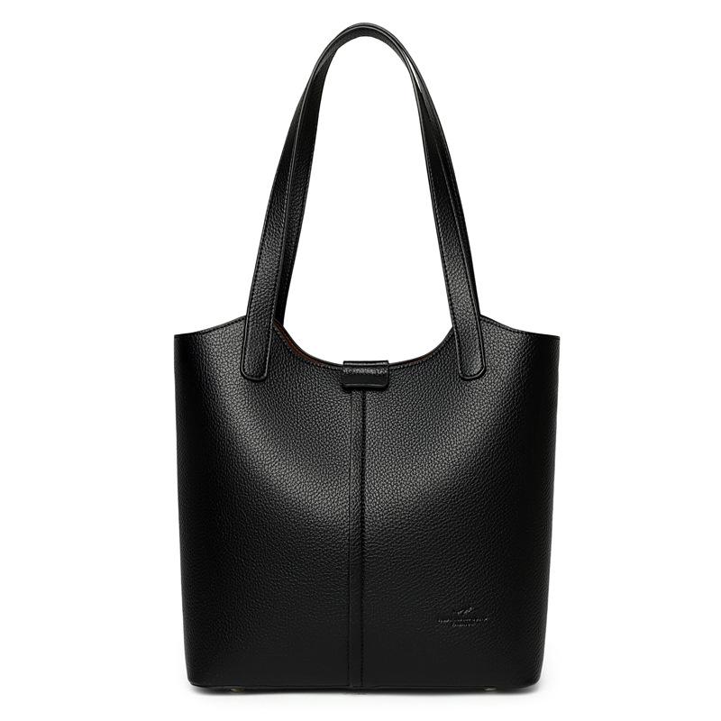 Women's New Simple and Atmospheric Soft Leather Shoulder Tote Bag with Large Capacity and Temperament for Commuting Crossbody Women's Bag