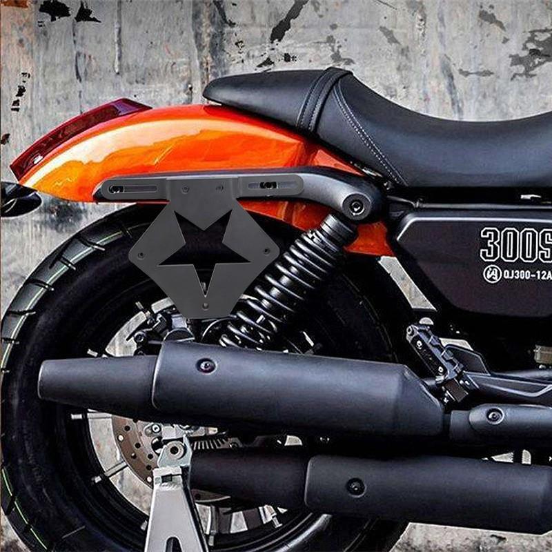 Universal Motorcycle Saddlebag Bracket Mount Jinji Qianjiang Bendada 300 Side Case Carrier Support Frame Black Plastic
