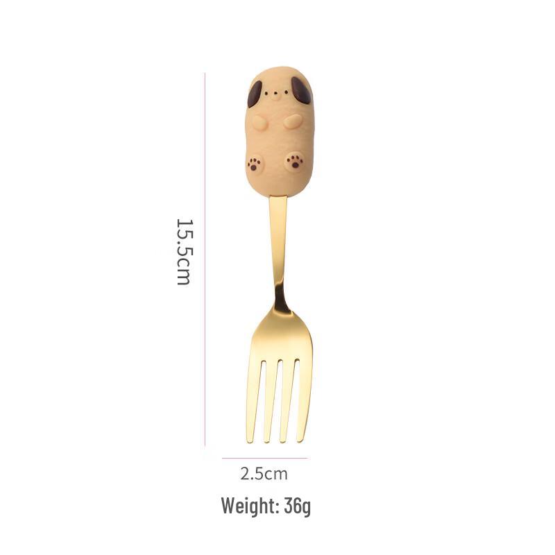 Abay Kids Cartoon Dog Bread Fork