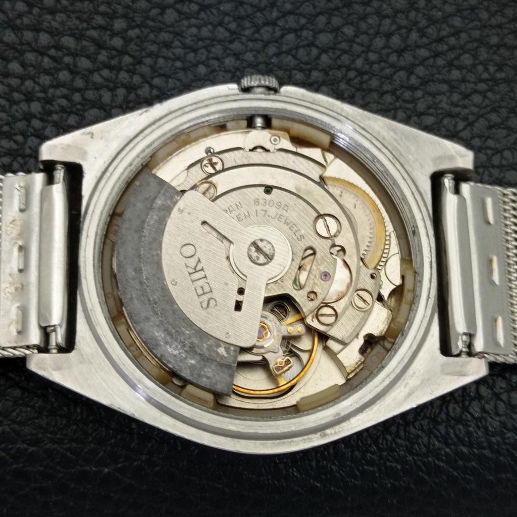 Seiko 5 AUTOMATIC JAPAN 6309A MENS VINTAGE BLUE COLOR DIAL WATCH A702629-1 R209-a702629