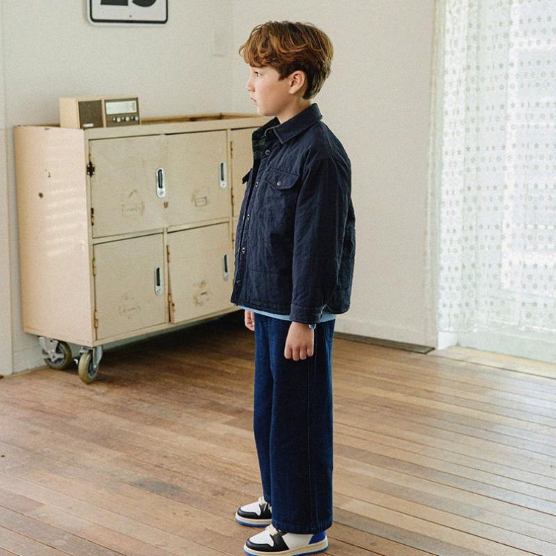  Olivan  Check Pattern Qualifying Jacket  Navy 