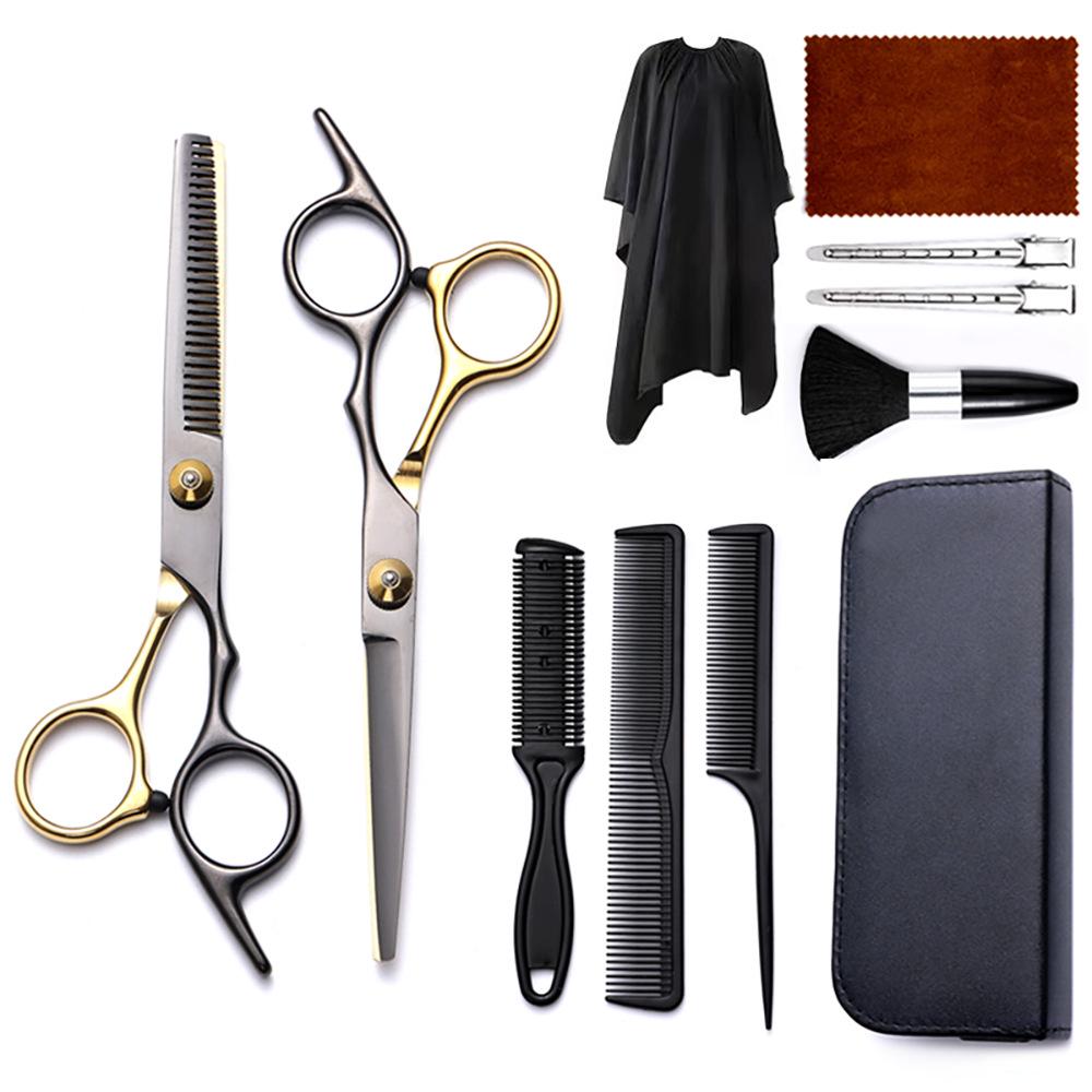 Hairdressing Scissors Set: Colored Straight-Tooth & Thinning Bangs Scissors for Professional Stylists