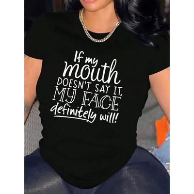 Bequemes Damen-T-Shirt mit Rundhalsausschnitt, lässig, aus Baumwollmischgewebe, kurze Ärmel, weich und atmungsaktiv. Ideal für Sommer, Frühling und Streetwear.