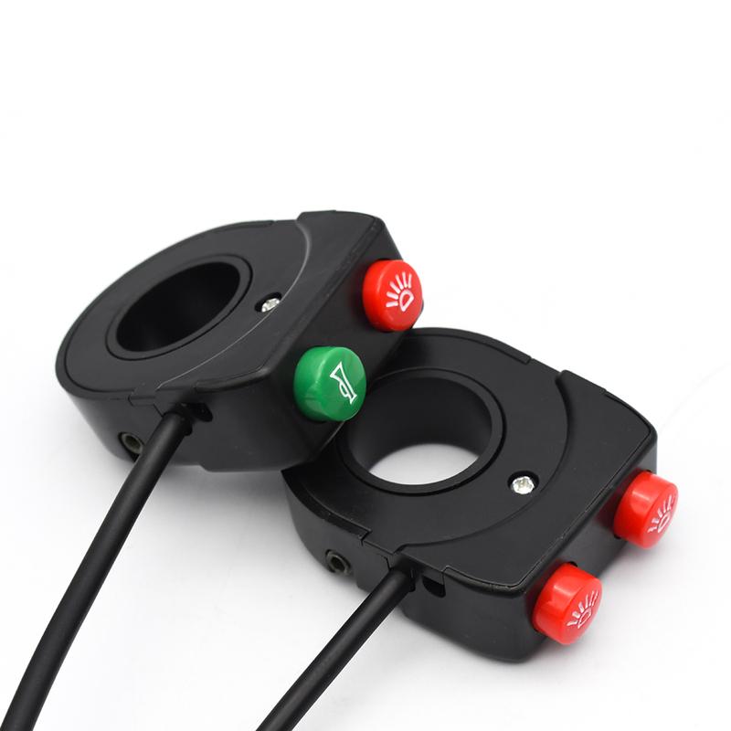 Motorcycle Handlebar Switch Electric Bike Scooter Horn Turn Signals On/Off Button Light Switch Accessories 22mm