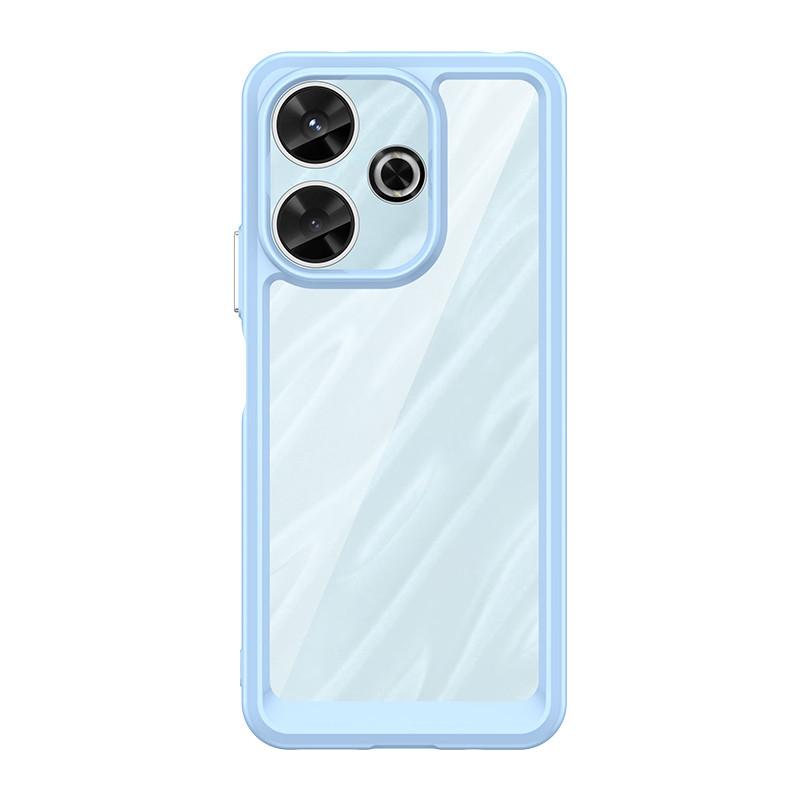 Transparente PMMA-Hülle für Xiaomi Redmi Note 13R 13 Poco M6 Plus 4G Note13R PocoM6 Redmi13 Bunte Weiche Kante Hartschalenabdeckung