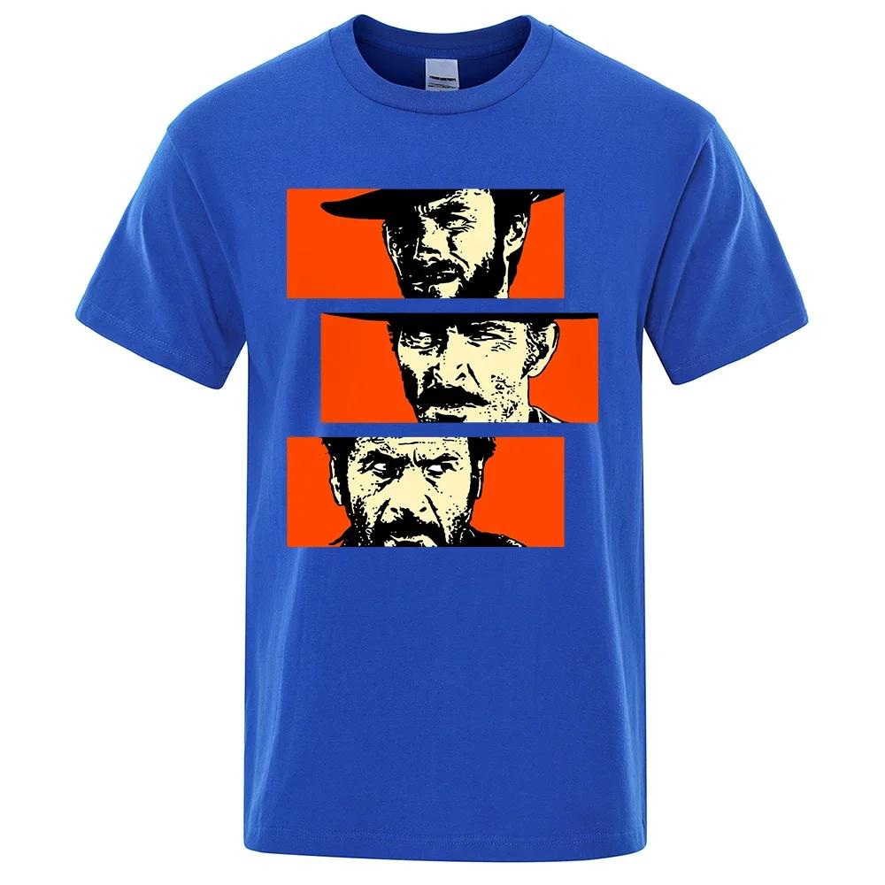 Sommer Herren T-Shirt The Good The Bad and Ugly Blondie Angel Eyes Tuco Cowboy Bedrucktes T-Shirt Oversized T-Shirt Herren Kleidung
