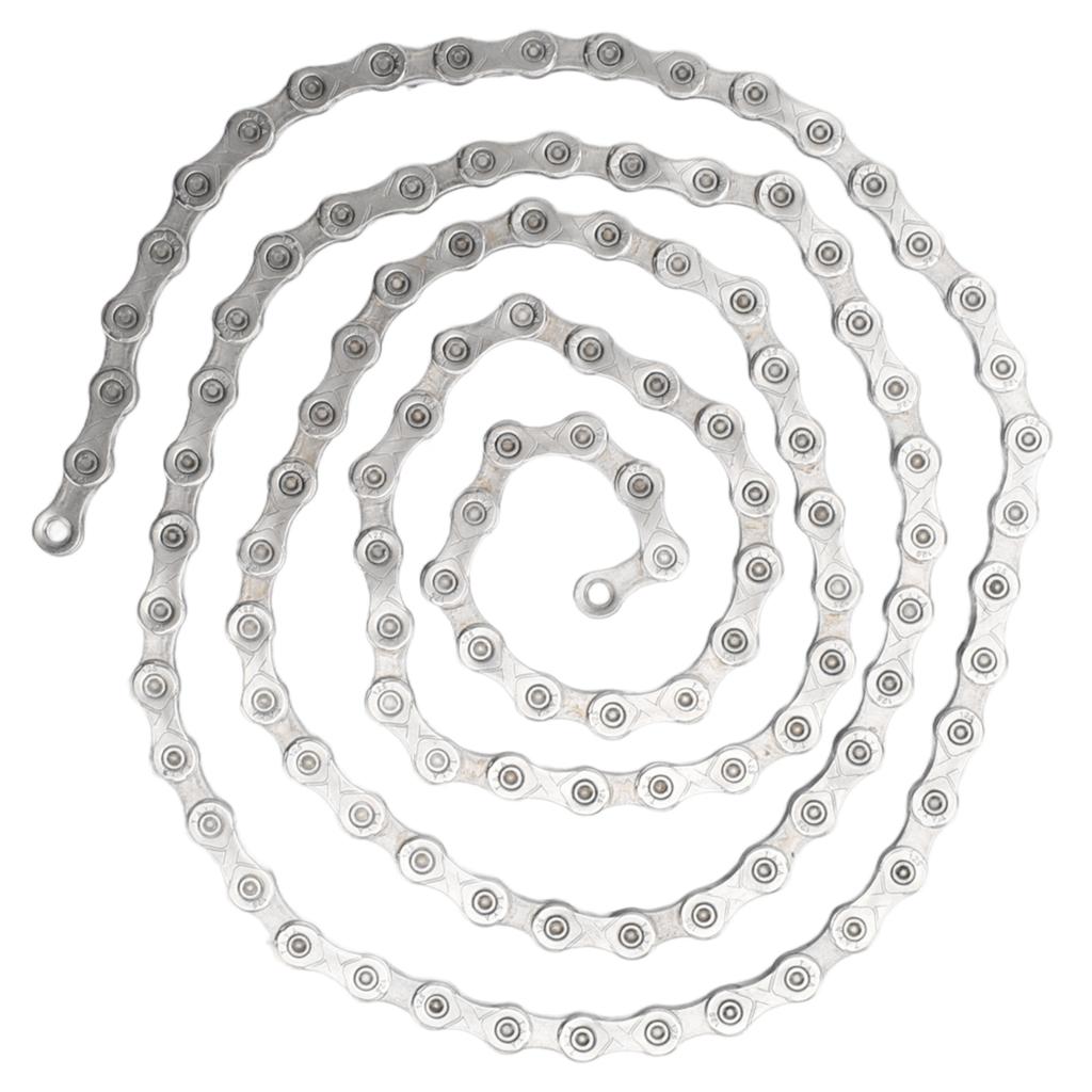 Bike Chain 116 Links 12 Speed Variable Speed Cycling Chain with Hook and Loop Link Block for Mountain Road Bicycle