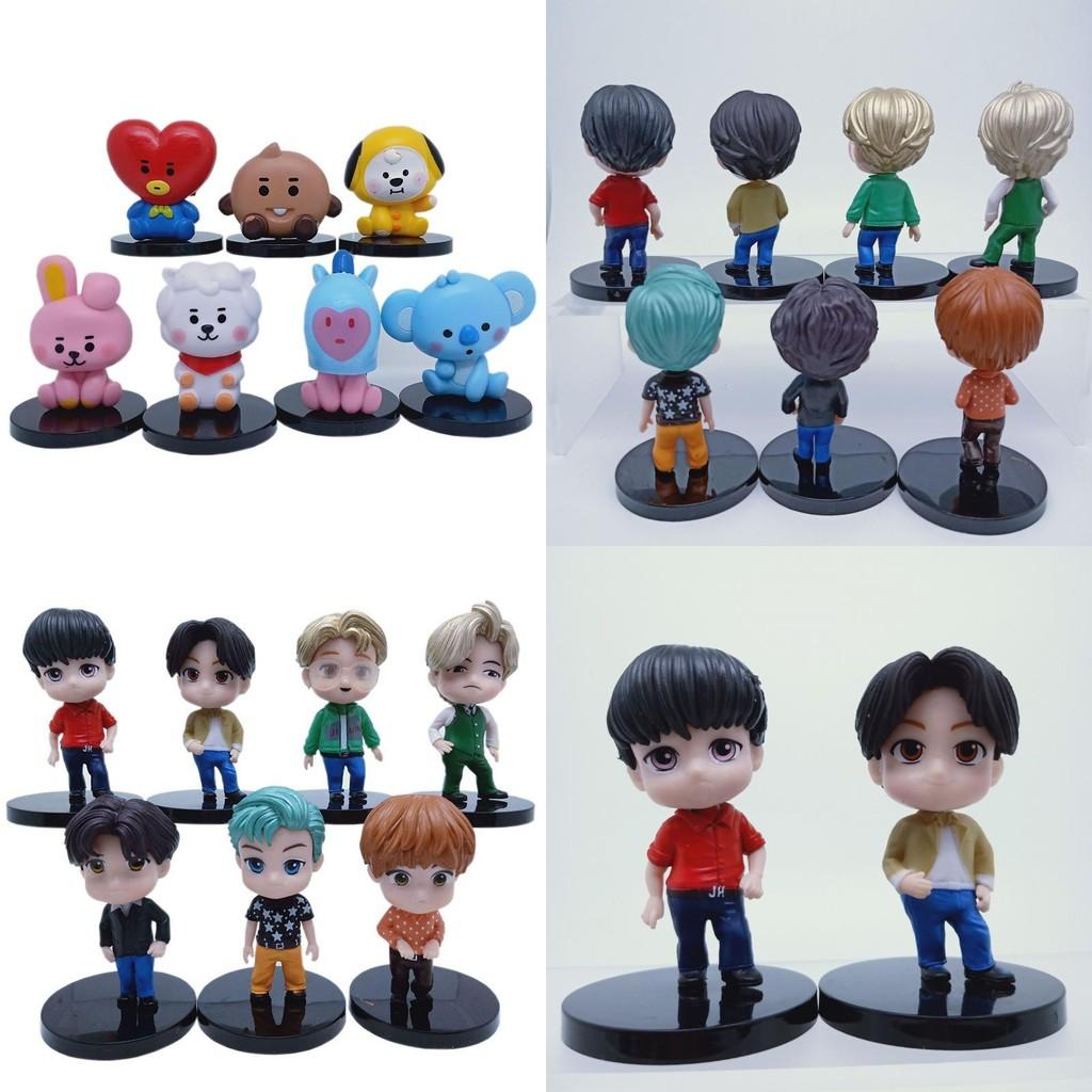 Exquisite 7pcs Set Of Kpop Bangtan Boys Star Figure Dolls For Unique Decor