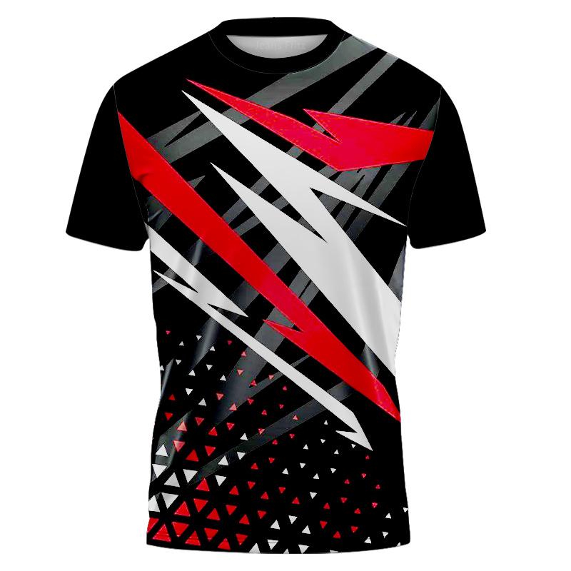 Summer  Table Tennis Badminton Jersey Quick Dry Breathable Men's/Women's Short Sleeve Sports Training Gym Crew Neck T-shirt