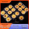 Disposable Transparent Plastic Egg Tart & Pudding Box - Available In 1, 2, 4, or 6 Pack
