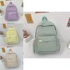 Basic Nylon School Backpack With Laptop Pocket For Students Daily Use