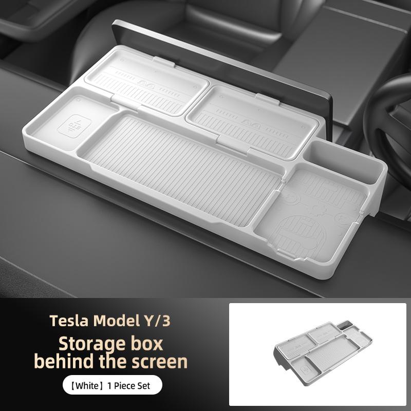 Storage Box For TESLA Model Y 2025 Juniper Dashboard Screen Center Console Organizer Phone Holder Interior Accessories